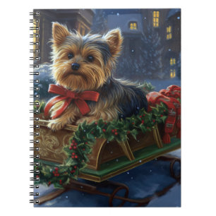 Yorkshire Terrier Weihnachtsfeiertage Notizblock