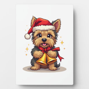 Yorkshire Terrier Weihnachtsglocken Fotoplatte
