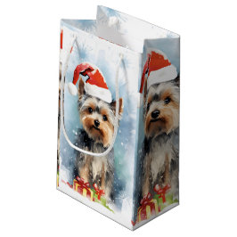 Yorkshire Terrier Weihnachtsmalerei Kleine Geschenktüte