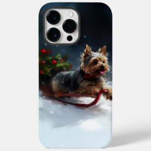 Yorkshire Terrier Weihnachtsschnee Case-Mate iPhone 14 Pro Max Hülle