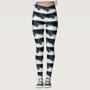 Yorkshire Terrier Weihnachtsschnee Leggings