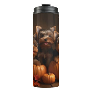 Yorkshire Terrier Welppy Autumn Delight Pumpkin Thermosbecher
