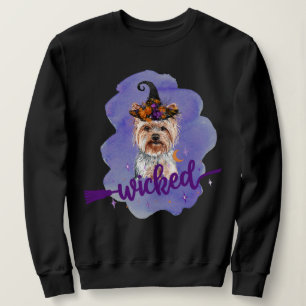 Yorkshire Terrier Wicked Hexe Lila Sweatshirt