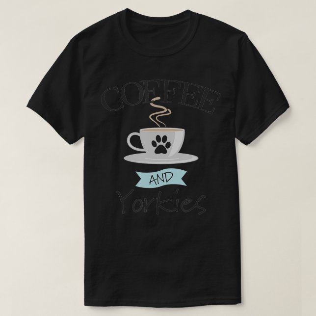 Yorkshire Terrier Yorkie Dog Coffee Lover Funny Sl T-Shirt (Design vorne)