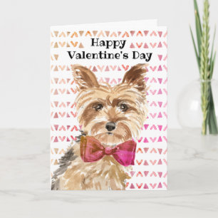 Yorkshire Terrier Yorkie Dog Valentinstag Karte
