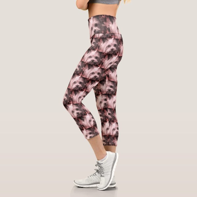 Yorkshire Terrier Yorkie Favorite Breed Capri Leggings (Links)