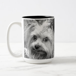 Yorkshire Terrier Yorkie Favorite Breed Sketch Zweifarbige Tasse