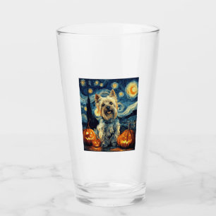 Yorkshire Terrier Yorkie Hund von van gogh Sternen Glas