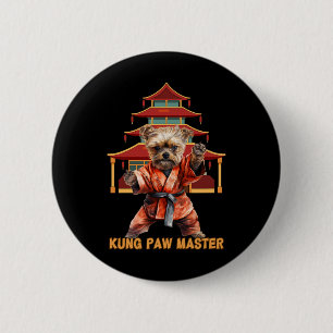 Yorkshire Terrier Yorkie Karate Martial Arts Lusti Button