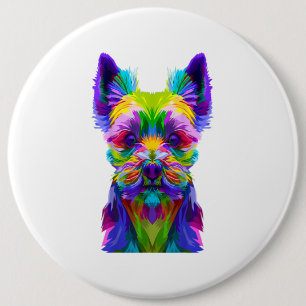 Yorkshire Terrier Yorkie Pop Art Dog Geschenk Button
