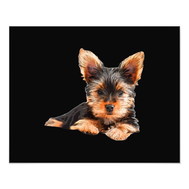 Yorkshire Terrier Yorkie Puppy Dog Fotodruck (Vorne)