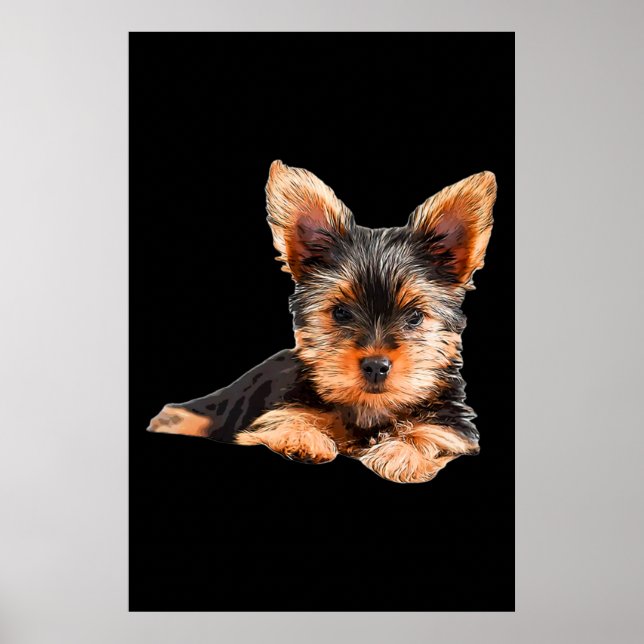 Yorkshire Terrier Yorkie Puppy Dog Poster (Vorne)