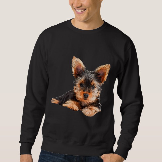 Yorkshire Terrier Yorkie Puppy Dog Sweatshirt (Vorderseite)