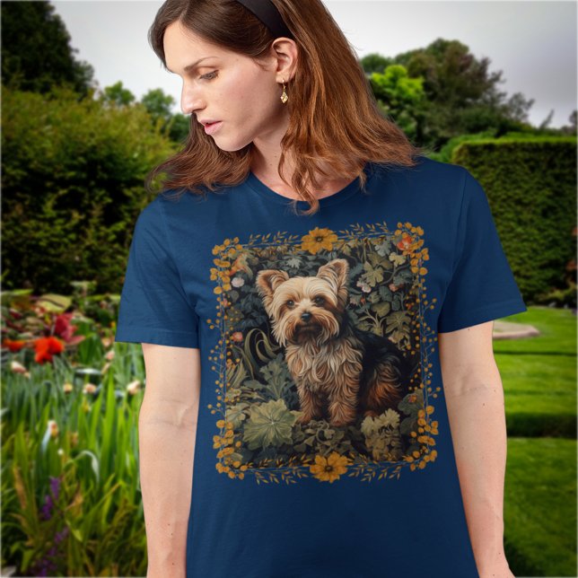 Yorkshire Terrier Yorkie William Morris Style T-Shirt (Von Creator hochgeladen)