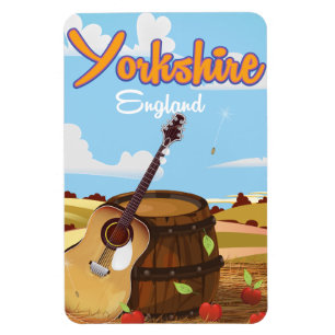 Yorkshire Vintage Reiseplakat Magnet