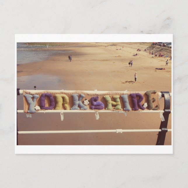 Yorkshire Yarn Bombing Postkarte (Vorderseite)