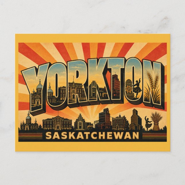 Yorkton Saskatchewan Ukrainisches Herz Postkarte (Vorderseite)