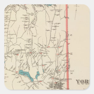 Yorktown NY Quadratischer Aufkleber