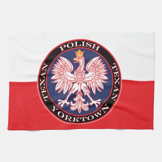 Yorktown Round Polish Texan Geschirrtuch (Horizontal)
