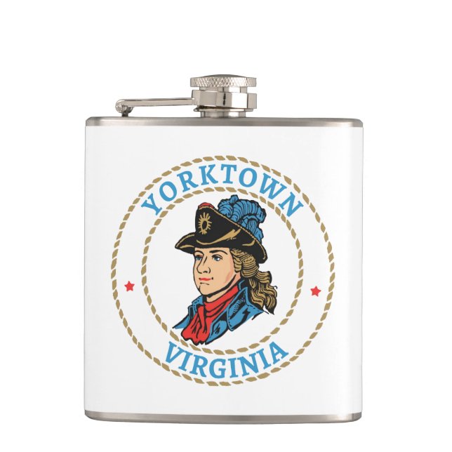 Yorktown Virginia Colonial Flachmann (Vorderseite)