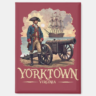 Yorktown Virginia Colonial Soldier Vintag Magnet