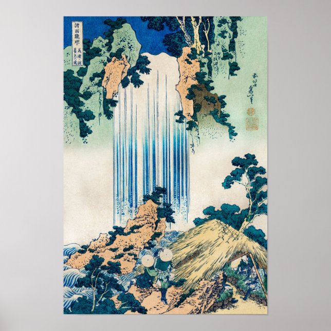 Yoro Waterfall in der Provinz Mino Hokusai Katsush Poster (Vorne)