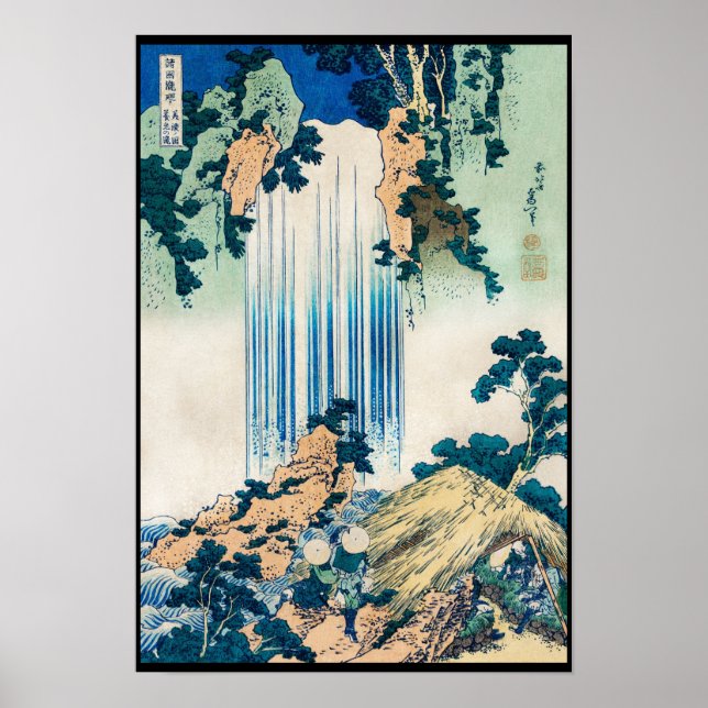 Yoro Waterfall in der Provinz Mino Hokusai Katsush Poster (Vorne)