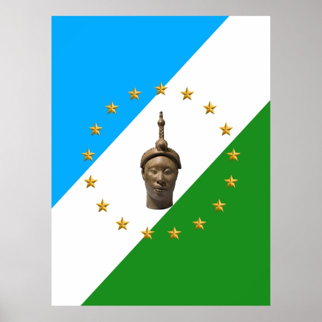 Yoruba-Flagge | Oduwa | Yoruba Nation Poster (Vorne)