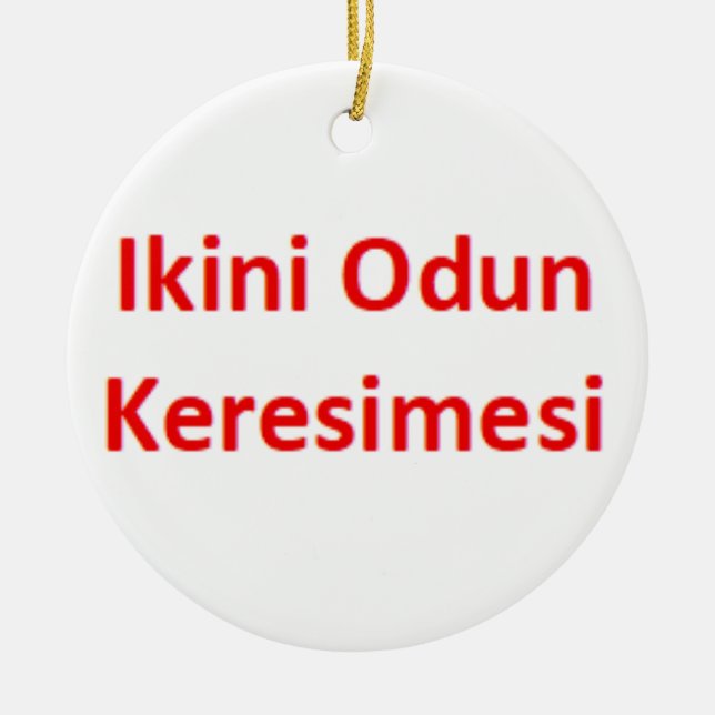 yoruba Weihnachtsbaumschmuck Keramik Ornament (Vorne)