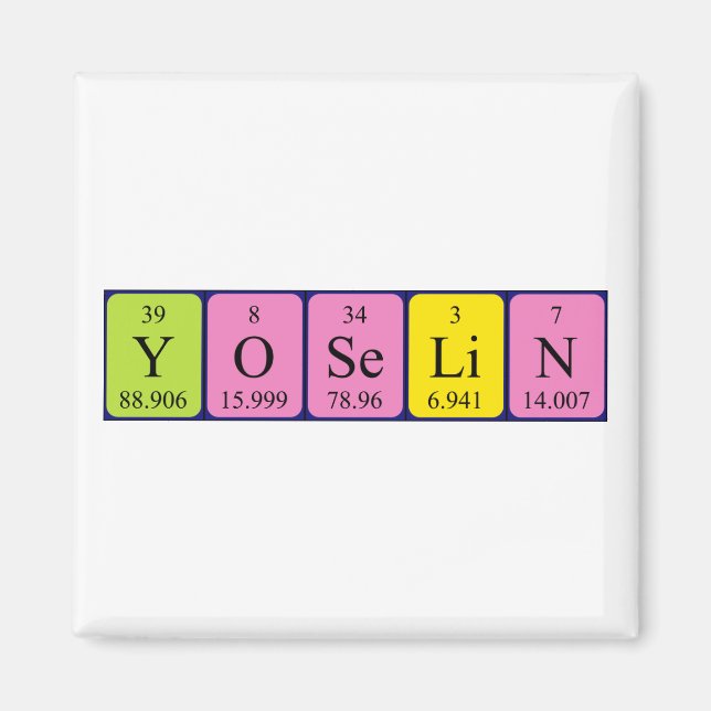 Yoselin Periodenmagnet Magnet (Vorne)