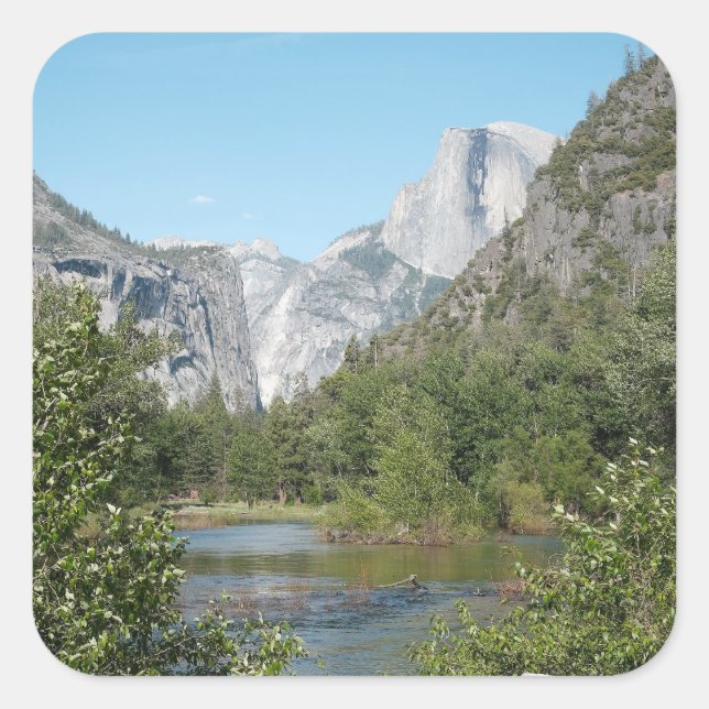 Yosemite-Aufkleber Quadratischer Aufkleber (Vorderseite)