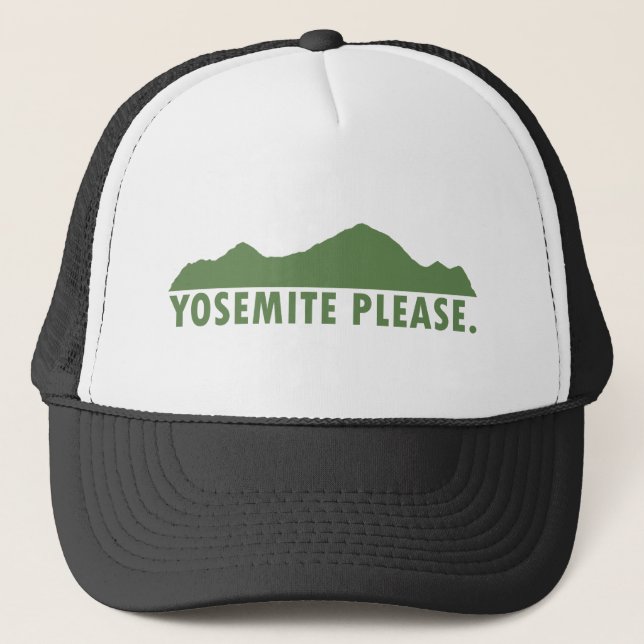 Yosemite Bitte Truckerkappe (Vorderseite)