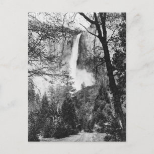 Yosemite Brautschleierfälle Vintage Kalifornien Postkarte