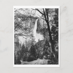 Yosemite Brautschleierfälle Vintage Kalifornien Postkarte