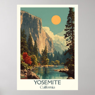 Yosemite California Art Print | Nationalpark Poster