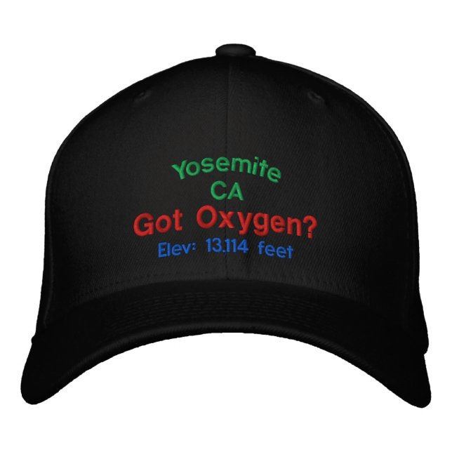 Yosemite California Elevation Cap Bestickte Kappe (Vorderseite)