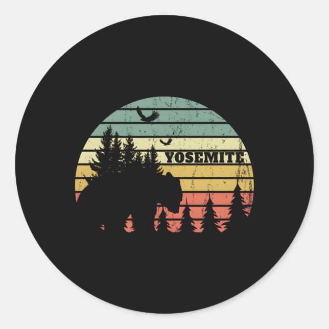 Yosemite Camg Runder Aufkleber (Vorderseite)