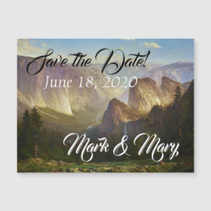 Yosemite Domes Falls Save the Date Magnetkarte