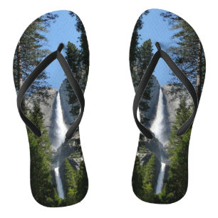 Yosemite Falls and Woods Landscape Fotografy Flip Flops