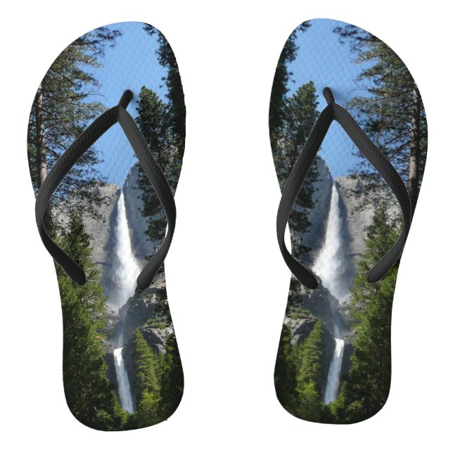 Yosemite Falls and Woods Landscape Fotografy Flip Flops (Fußbett)