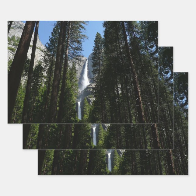 Yosemite Falls and Woods Landscape Fotografy Geschenkpapier Set (Set)