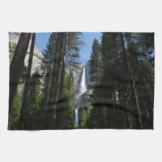 Yosemite Falls and Woods Landscape Fotografy Geschirrtuch (Horizontal)