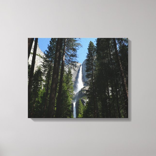 Yosemite Falls and Woods Landscape Fotografy Leinwanddruck (Vorderseite)