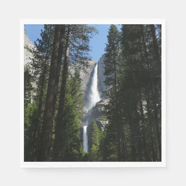 Yosemite Falls and Woods Landscape Fotografy Serviette (Vorderseite)