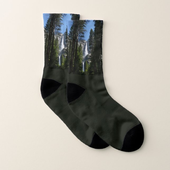 Yosemite Falls and Woods Landscape Fotografy Socken (Paar)