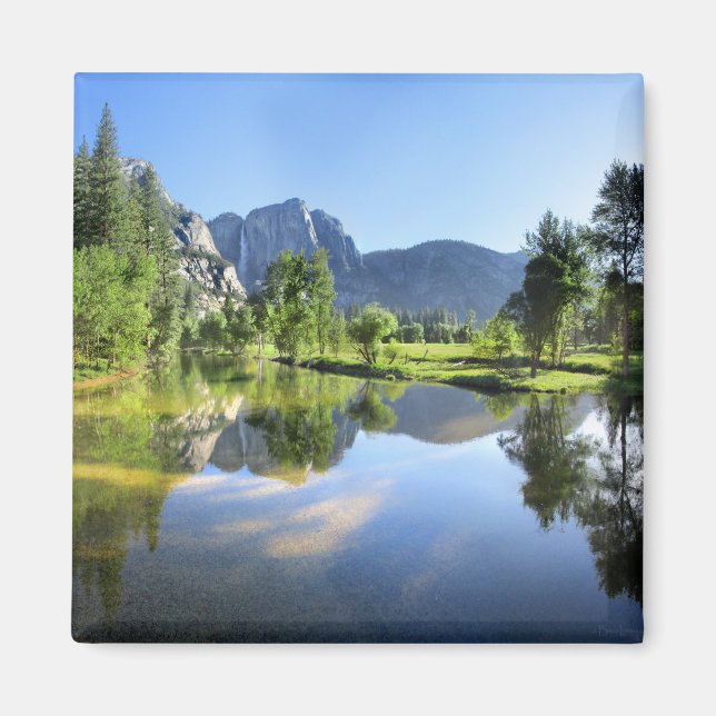 Yosemite Falls aus Merced River - Yosemite Valley Magnet (Vorne)