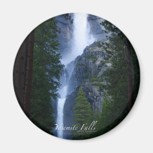 Yosemite Falls Button Magnet