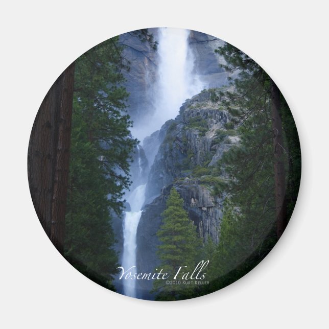 Yosemite Falls Button Magnet (Vorne)