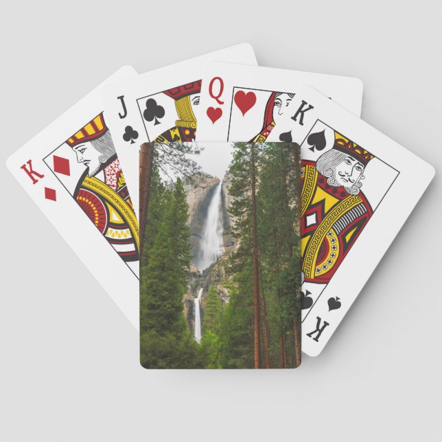 Yosemite Falls durch den Wald Spielkarten (Rückseite)