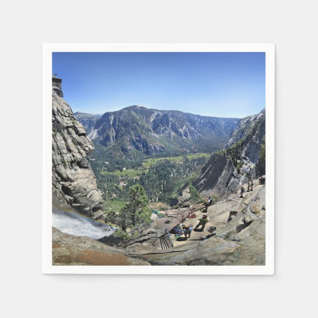 Yosemite Falls from Lookout - Yosemite Serviette (Vorderseite)
